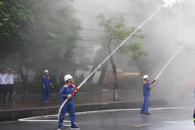 Thực tập phương án chữa cháy và cứu nạn cứu hộ tại Petrolimex – Cửa hàng 03 (quận Hồng Bàng)